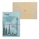 Sport si Outdoor - Articole de voiaj - Accesorii articole de voiaj - Portofel pentru pasaport Kwmobile cu buzunar card, PVC, plastic, Multicolor, portabil, protectie la praf - Infinity.ro