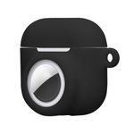 TV, Audio-Video si Foto - Portabile audio - Casti audio - Husa casti Kwmobile pentru Apple AirPods 4, protectie la zgarieturi, Silicon, negru - Infinity.ro