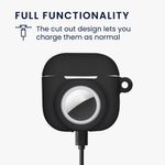 TV, Audio-Video si Foto - Portabile audio - Casti audio - Husa casti Kwmobile pentru Apple AirPods 4, protectie la zgarieturi, Silicon, negru - Infinity.ro