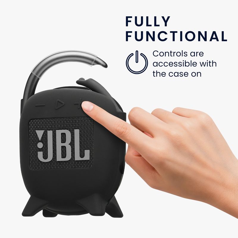TV, Audio-Video si Foto - Portabile audio - Casti audio - Husa de protectie Kwmobile pentru JBL Clip 4, anti-alunecare, Silicon, negru - Infinity.ro