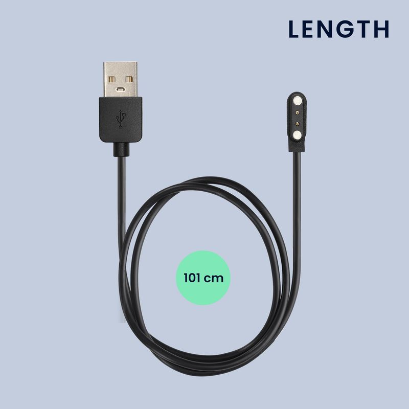 Laptop, Telefoane si Tablete - Wearables si gadgeturi - Wearables - Accesorii wearables - Cablu alimentare Kwmobile pentru Nerunsa P66D, NiUFFiT P66, Ddidbi P66D, IDW19, incarcare, plastic, negru - Infinity.ro