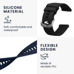Laptop, Telefoane si Tablete - Wearables si gadgeturi - Wearables - Accesorii wearables - Set 2 curele pentru smartwatch Kwmobile pentru Xiaomi Watch S3, curea reglabila, silicon, negru, albastru - Infinity.ro
