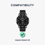 Laptop, Telefoane si Tablete - Wearables si gadgeturi - Wearables - Accesorii wearables - Set 2 curele pentru smartwatch Kwmobile pentru Xiaomi Watch S3, curea reglabila, silicon, negru, albastru - Infinity.ro