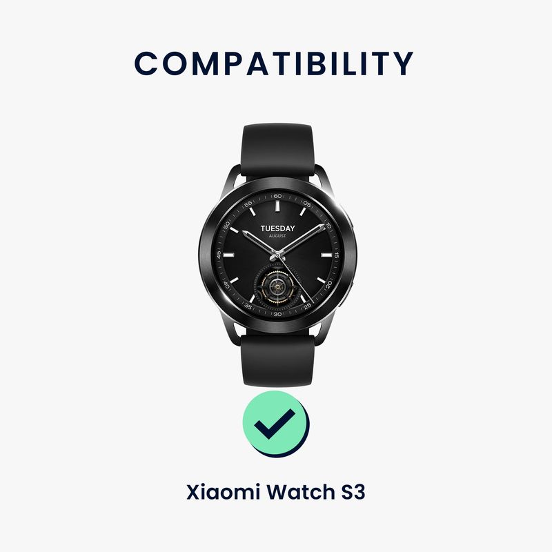 Laptop, Telefoane si Tablete - Wearables si gadgeturi - Wearables - Accesorii wearables - Set 2 curele pentru smartwatch Kwmobile pentru Xiaomi Watch S3, curea reglabila, silicon, negru, albastru - Infinity.ro