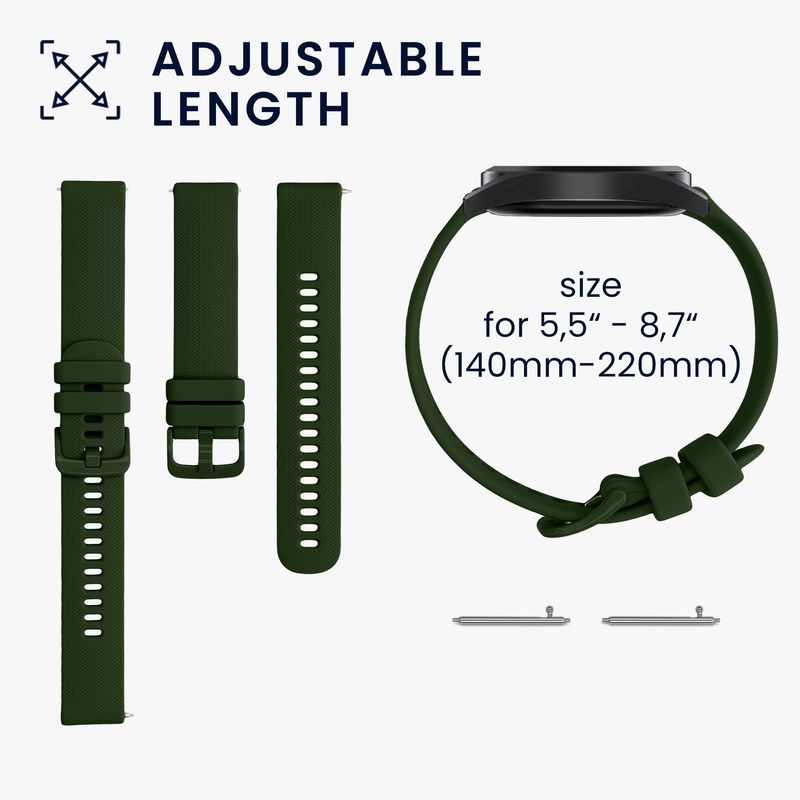 Laptop, Telefoane si Tablete - Wearables si gadgeturi - Wearables - Accesorii wearables - Curea pentru smartwatch Kwmobile pentru Garmin Venu Sq Music, Sq, curea reglabila, silicon, verde - Infinity.ro