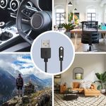 Laptop, Telefoane si Tablete - Wearables si gadgeturi - Wearables - Accesorii wearables - Cablu alimentare Kwmobile pentru Nerunsa P66D, NiUFFiT P66, Ddidbi P66D, IDW19, incarcare, plastic, negru - Infinity.ro