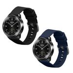 Laptop, Telefoane si Tablete - Wearables si gadgeturi - Wearables - Accesorii wearables - Set 2 curele pentru smartwatch Kwmobile pentru Xiaomi Watch S3, curea reglabila, silicon, negru, albastru - Infinity.ro
