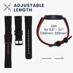 Laptop, Telefoane si Tablete - Wearables si gadgeturi - Wearables - Accesorii wearables - Curea pentru smartwatch Kwmobile pentru TicWatch Pro 3 Ultra, Pro 3, S2, GTX, curea reglabila, silicon, negru, rosu - Infinity.ro