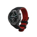 Laptop, Telefoane si Tablete - Wearables si gadgeturi - Wearables - Accesorii wearables - Curea pentru smartwatch Kwmobile pentru TicWatch Pro 3 Ultra, Pro 3, S2, GTX, curea reglabila, silicon, negru, rosu - Infinity.ro