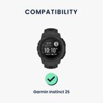 Laptop, Telefoane si Tablete - Wearables si gadgeturi - Wearables - Accesorii wearables - Curea pentru smartwatch Kwmobile pentru Garmin Instinct 2S, curea reglabila, silicon, negru - Infinity.ro