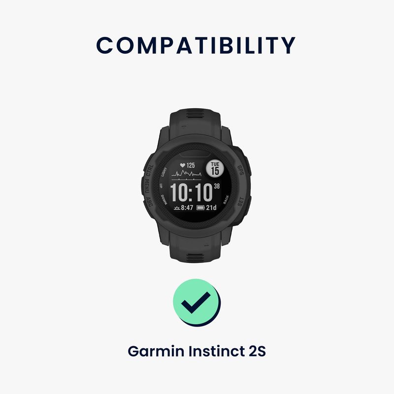 Laptop, Telefoane si Tablete - Wearables si gadgeturi - Wearables - Accesorii wearables - Curea pentru smartwatch Kwmobile pentru Garmin Instinct 2S, curea reglabila, silicon, negru - Infinity.ro