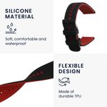 Laptop, Telefoane si Tablete - Wearables si gadgeturi - Wearables - Accesorii wearables - Curea pentru smartwatch Kwmobile pentru TicWatch Pro 3 Ultra, Pro 3, S2, GTX, curea reglabila, silicon, negru, rosu - Infinity.ro