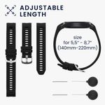Laptop, Telefoane si Tablete - Wearables si gadgeturi - Wearables - Accesorii wearables - Curea pentru smartwatch Kwmobile pentru Garmin Instinct 2S, curea reglabila, silicon, negru - Infinity.ro