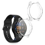 Laptop, Telefoane si Tablete - Wearables si gadgeturi - Wearables - Accesorii wearables - Set 2 huse smartwatch Kwmobile pentru Samsung Galaxy Watch FE 40 mm, antizgarieturi, flexibil, silicon, transparent - Infinity.ro