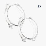 Laptop, Telefoane si Tablete - Wearables si gadgeturi - Wearables - Accesorii wearables - Set 2 huse smartwatch Kwmobile pentru Samsung Galaxy Watch FE 40 mm, antizgarieturi, flexibil, silicon, transparent - Infinity.ro
