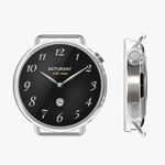 Laptop, Telefoane si Tablete - Wearables si gadgeturi - Wearables - Accesorii wearables - Set 2 huse smartwatch Kwmobile pentru Xiaomi Watch S4 41 mm, antizgarieturi, flexibil, silicon, transparent, argintiu - Infinity.ro