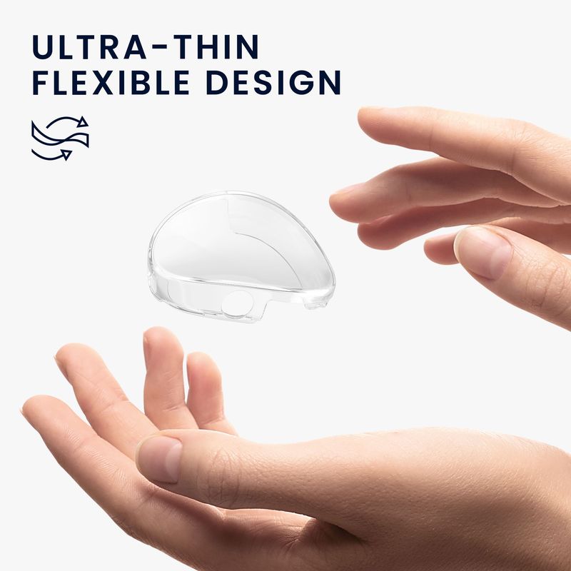 Laptop, Telefoane si Tablete - Wearables si gadgeturi - Wearables - Accesorii wearables - Set 2 huse smartwatch Kwmobile pentru Xiaomi Watch S4 41 mm, antizgarieturi, flexibil, silicon, transparent, argintiu - Infinity.ro