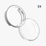 Laptop, Telefoane si Tablete - Wearables si gadgeturi - Wearables - Accesorii wearables - Set 2 huse smartwatch Kwmobile pentru Xiaomi Watch S4 41 mm, antizgarieturi, flexibil, silicon, transparent, argintiu - Infinity.ro