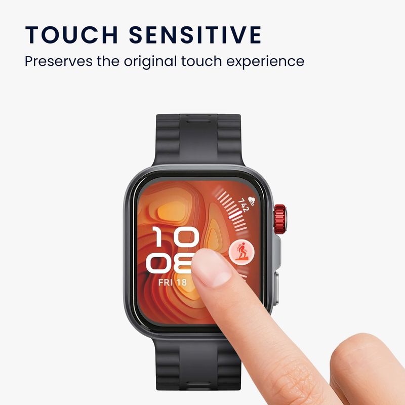 Laptop, Telefoane si Tablete - Wearables si gadgeturi - Wearables - Accesorii wearables - Set 2 folii de protectie pentru smartwatch Kwmobile pentru Huawei Watch Fit 4 Pro, anti-amprenta, PET, transparent - Infinity.ro