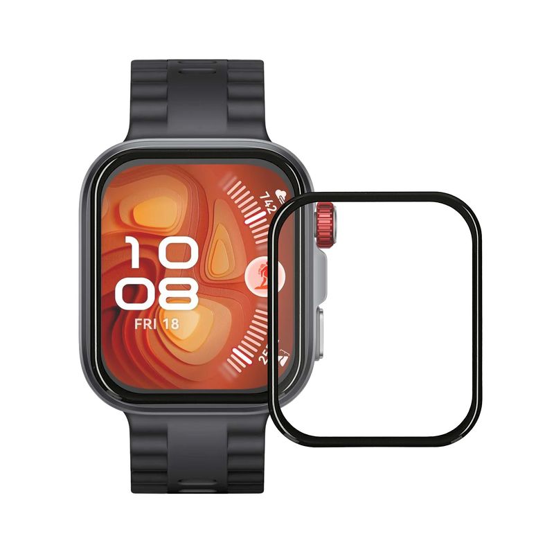 Laptop, Telefoane si Tablete - Wearables si gadgeturi - Wearables - Accesorii wearables - Set 2 folii de protectie pentru smartwatch Kwmobile pentru Huawei Watch Fit 4 Pro, anti-amprenta, PET, transparent - Infinity.ro