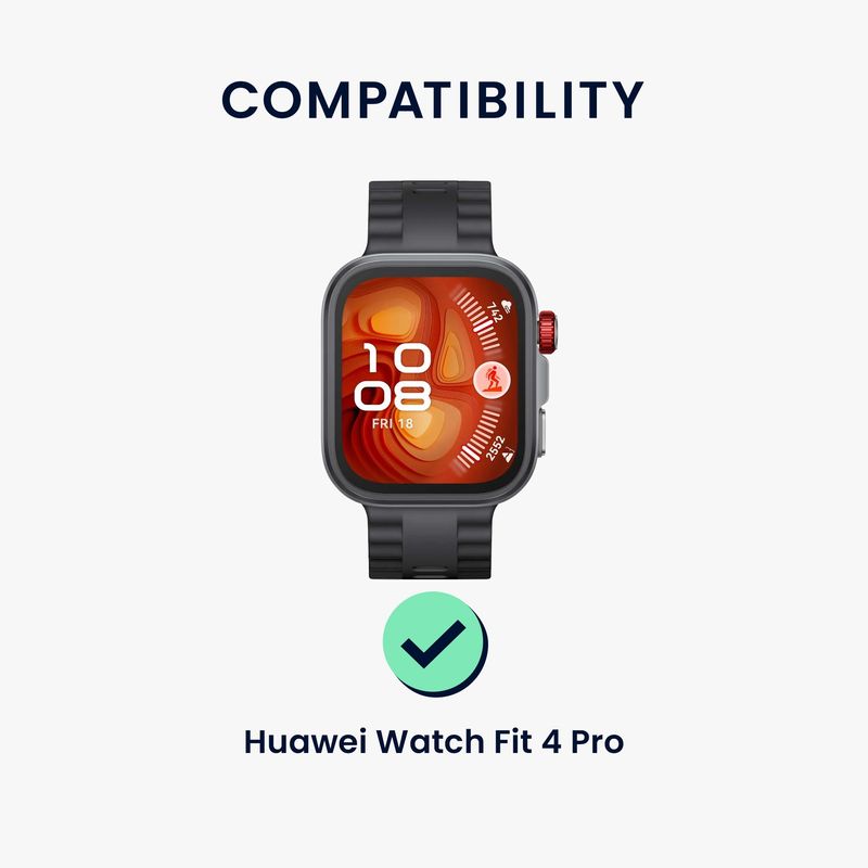 Laptop, Telefoane si Tablete - Wearables si gadgeturi - Wearables - Accesorii wearables - Set 2 folii de protectie pentru smartwatch Kwmobile pentru Huawei Watch Fit 4 Pro, anti-amprenta, PET, transparent - Infinity.ro