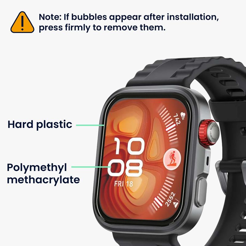 Laptop, Telefoane si Tablete - Wearables si gadgeturi - Wearables - Accesorii wearables - Set 2 folii de protectie pentru smartwatch Kwmobile pentru Huawei Watch Fit 4 Pro, anti-amprenta, PET, transparent - Infinity.ro