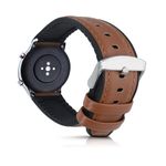 Laptop, Telefoane si Tablete - Wearables si gadgeturi - Wearables - Accesorii wearables - Curea Kwmobile pentru Amazfit GTR (47 mm), GTR 2, GTR 3, GTR 4, reglabila, piele naturala, silicon, maro, negru - Infinity.ro