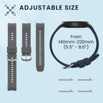 Laptop, Telefoane si Tablete - Wearables si gadgeturi - Wearables - Accesorii wearables - Set 2 curele pentru smartwatch Kwmobile pentru Amazfit Balance A2286, curea reglabila, silicon, albastru, gri - Infinity.ro