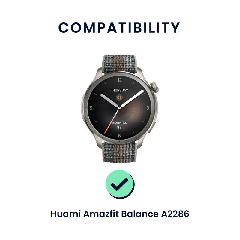 Laptop, Telefoane si Tablete - Wearables si gadgeturi - Wearables - Accesorii wearables - Set 2 curele pentru smartwatch Kwmobile pentru Amazfit Balance A2286, curea reglabila, silicon, albastru, gri - Infinity.ro