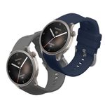 Laptop, Telefoane si Tablete - Wearables si gadgeturi - Wearables - Accesorii wearables - Set 2 curele pentru smartwatch Kwmobile pentru Amazfit Balance A2286, curea reglabila, silicon, albastru, gri - Infinity.ro