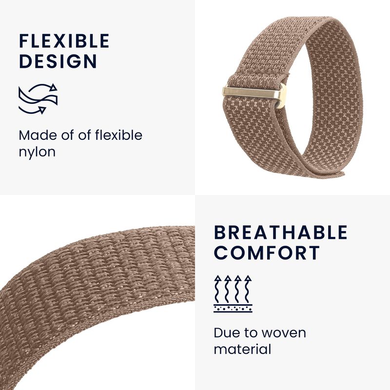 Laptop, Telefoane si Tablete - Wearables si gadgeturi - Wearables - Accesorii wearables - Curea pentru smartwatch Kwmobile pentru Polar Loop, curea reglabila, nailon, bej - Infinity.ro