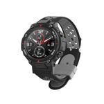 Laptop, Telefoane si Tablete - Wearables si gadgeturi - Wearables - Accesorii wearables - Curea pentru smartwatch Kwmobile pentru Amazfit T-Rex, T-Rex Pro, curea reglabila, silicon, negru, gri - Infinity.ro