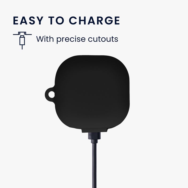 TV, Audio-Video si Foto - Portabile audio - Casti audio - Husa casti Kwmobile pentru Samsung Galaxy Buds FE, protectie la zgarieturi, Silicon, negru - Infinity.ro