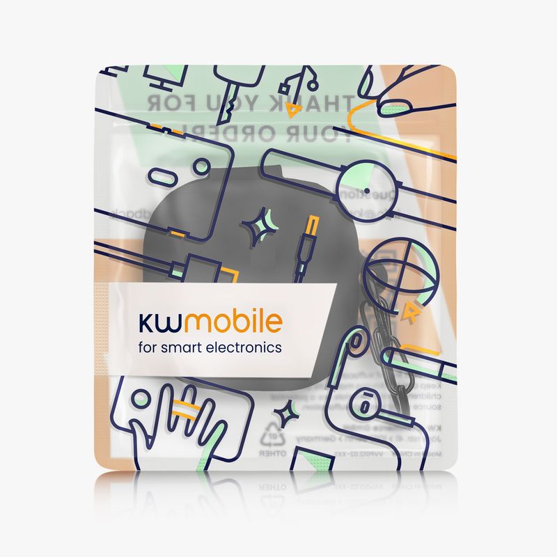 TV, Audio-Video si Foto - Portabile audio - Casti audio - Husa casti Kwmobile pentru Samsung Galaxy Buds FE, protectie la zgarieturi, Silicon, negru - Infinity.ro