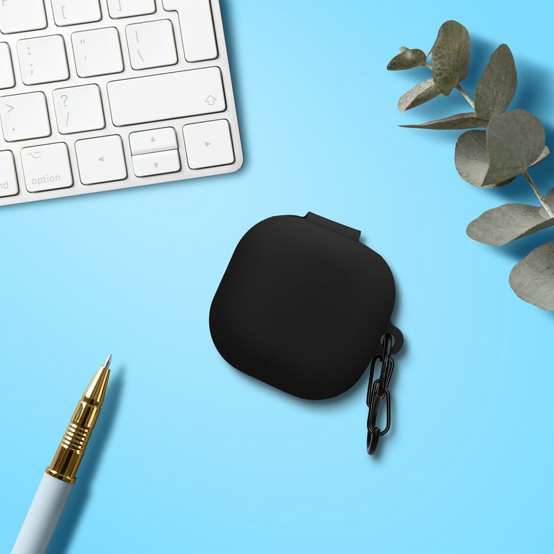 TV, Audio-Video si Foto - Portabile audio - Casti audio - Husa casti Kwmobile pentru Samsung Galaxy Buds FE, protectie la zgarieturi, Silicon, negru - Infinity.ro