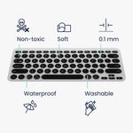 PC, gaming si accesorii - Periferice PC - Periferice Diverse - Folie pentru tastatura de laptop Kwmobile pentru Logitech K380, protectie la zgarieturi, silicon, negru - Infinity.ro