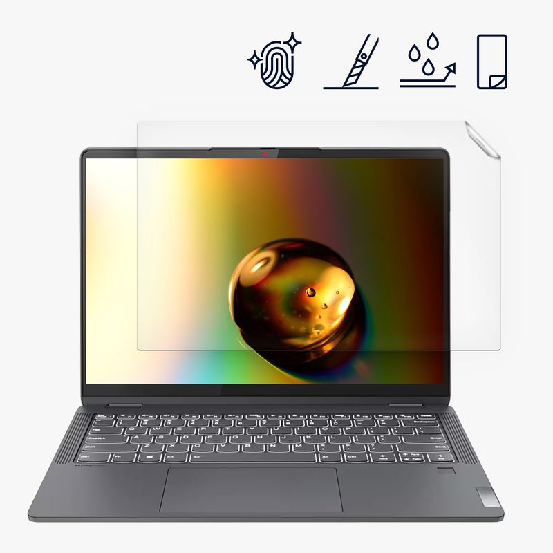 Laptop, Telefoane si Tablete - Laptopuri si accesorii - Piese laptop - Folii protectie si autocolante laptop - Folie de protectie Kwmobile pentru Lenovo IdeaPad Flex 5 14 inch, aplicare fara bule, PET, transparent - Infinity.ro