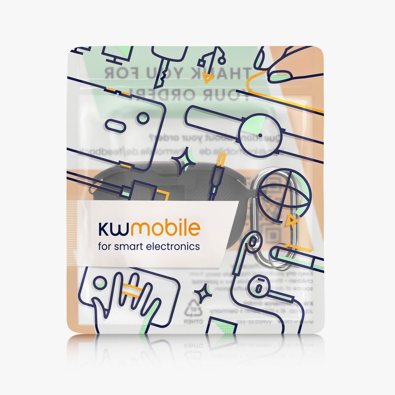 TV, Audio-Video si Foto - Portabile audio - Casti audio - Husa casti Kwmobile pentru JBL Vibe Buds, protectie la zgarieturi, Silicon, negru - Infinity.ro