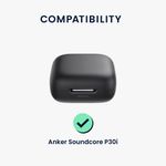 TV, Audio-Video si Foto - Portabile audio - Casti audio - Husa casti Kwmobile pentru Anker Soundcore P30i, protectie la zgarieturi, Silicon, negru - Infinity.ro
