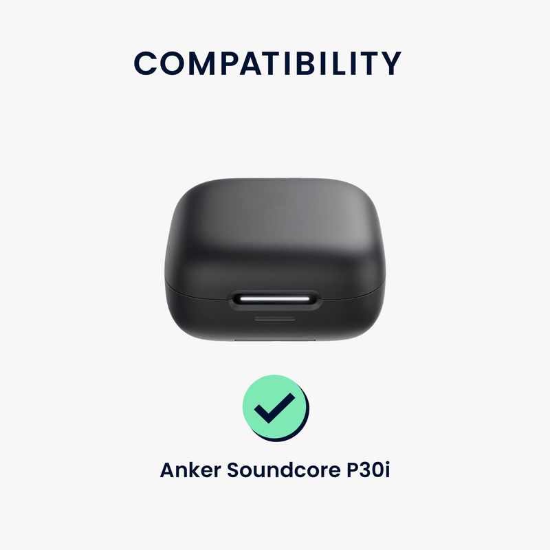 TV, Audio-Video si Foto - Portabile audio - Casti audio - Husa casti Kwmobile pentru Anker Soundcore P30i, protectie la zgarieturi, Silicon, negru - Infinity.ro