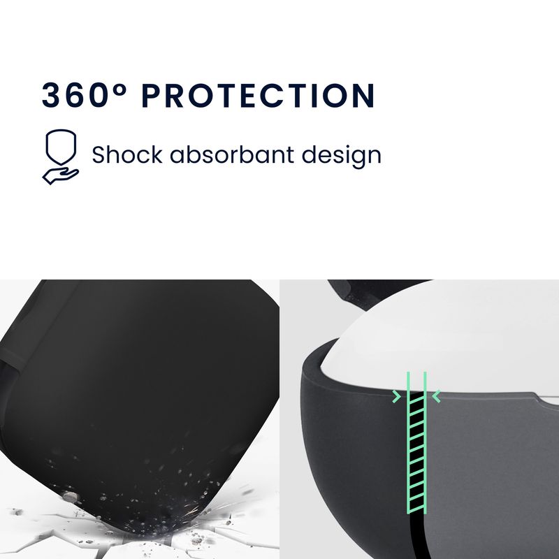 TV, Audio-Video si Foto - Portabile audio - Casti audio - Husa casti Kwmobile pentru Anker Soundcore P30i, protectie la zgarieturi, Silicon, negru - Infinity.ro