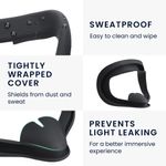 PC, gaming si accesorii - Gaming - Accesorii gaming - Accesorii VR Gaming - Protectie Kwmobile pentru interfata faciala Meta Quest 2, silicon, negru, protectie la praf - Infinity.ro