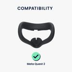 PC, gaming si accesorii - Gaming - Accesorii gaming - Accesorii VR Gaming - Protectie Kwmobile pentru interfata faciala Meta Quest 2, silicon, negru, protectie la praf - Infinity.ro