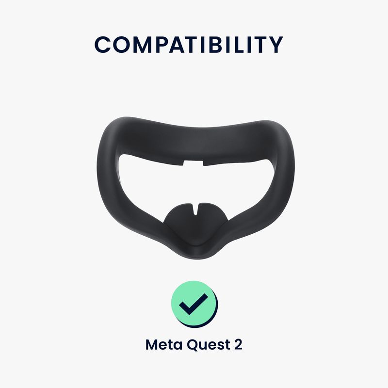 PC, gaming si accesorii - Gaming - Accesorii gaming - Accesorii VR Gaming - Protectie Kwmobile pentru interfata faciala Meta Quest 2, silicon, negru, protectie la praf - Infinity.ro