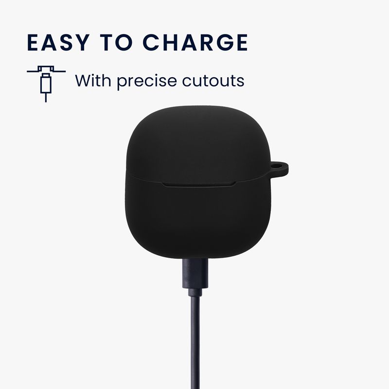 TV, Audio-Video si Foto - Portabile audio - Casti audio - Husa casti Kwmobile pentru Xiaomi Redmi Buds 6 Lite, protectie la zgarieturi, Silicon, negru - Infinity.ro