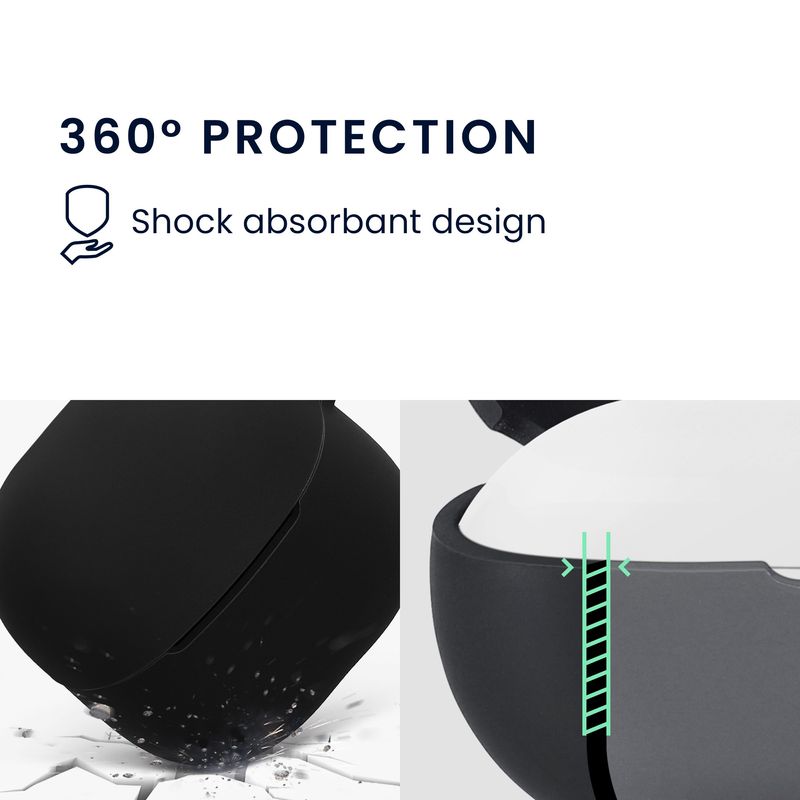 TV, Audio-Video si Foto - Portabile audio - Casti audio - Husa casti Kwmobile pentru Xiaomi Redmi Buds 6 Lite, protectie la zgarieturi, Silicon, negru - Infinity.ro