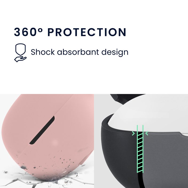 TV, Audio-Video si Foto - Portabile audio - Casti audio - Husa casti Kwmobile pentru Shokz OpenDots ONE, protectie la zgarieturi, Silicon, roz - Infinity.ro