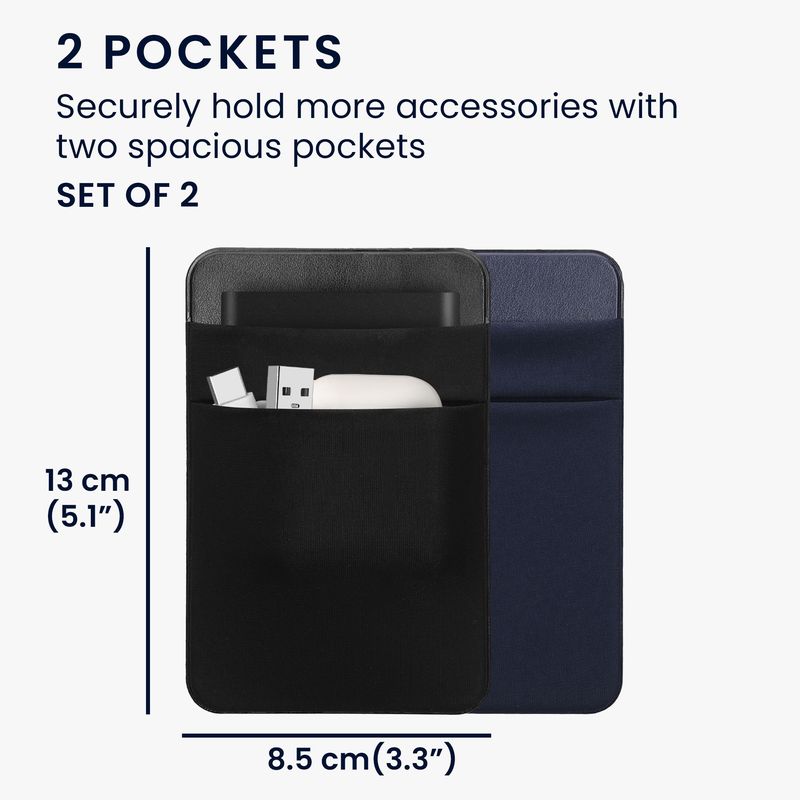 PC, gaming si accesorii - Periferice PC - Accesorii hard disk-uri externe - Set 2 huse SSD/HDD Kwmobile pentru SanDisk Portable SSD, Samsung T7 si Crucial X8, elastan, negru, albastru - Infinity.ro
