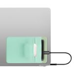 PC, gaming si accesorii - Periferice PC - Accesorii hard disk-uri externe - Husa SSD/HDD Kwmobile pentru SanDisk Portable SSD, Samsung T7 si Crucial X8, elastan, verde - Infinity.ro