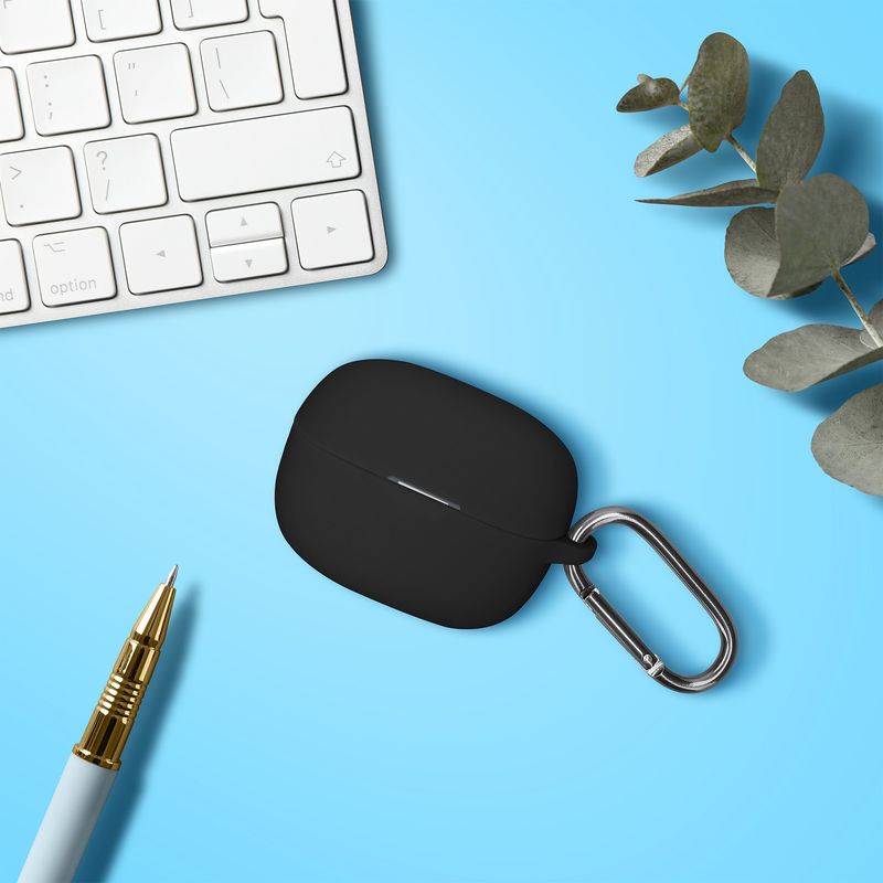 TV, Audio-Video si Foto - Portabile audio - Casti audio - Husa casti Kwmobile pentru Xiaomi Redmi Buds 8 Pro, protectie la zgarieturi, Silicon, negru - Infinity.ro